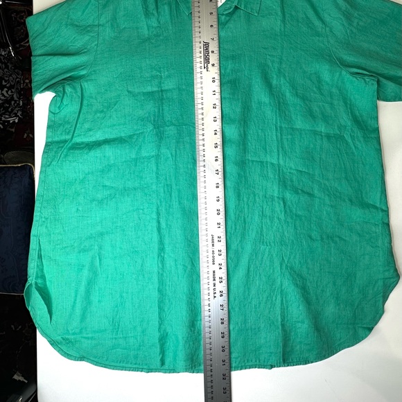 Eileen Fisher Jade Green Women's Linen long sleeve blouse. size XL. NEW! - Picture 7 of 9